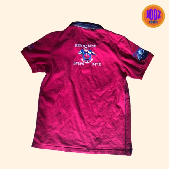 Red Marine t-shirt patch size S XS red, blue, white retro - Picture 2 of 12